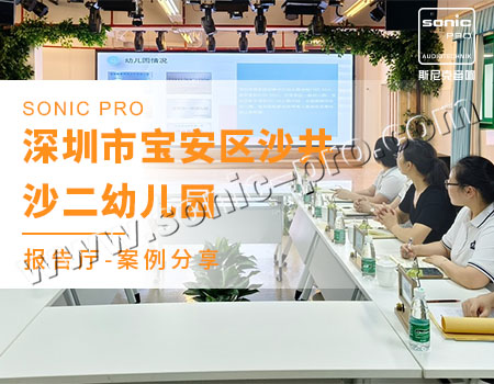 Case sharing in the report hall of Shajing Shaer Kindergarten, Bao 'an District, Shenzhen