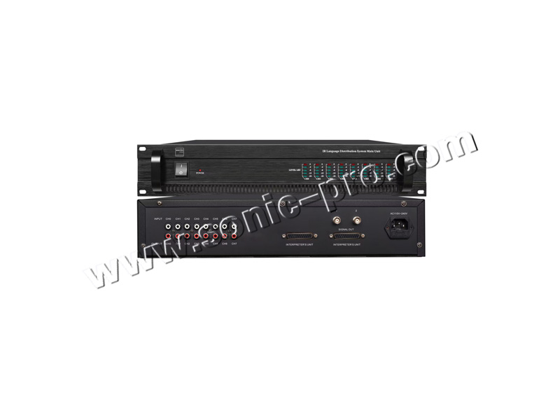 TL-9008AMain control machine for eight-channel simultaneous interpretation and infrared voice distribution system