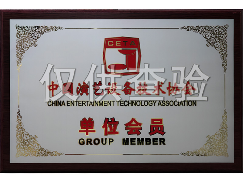 Unit member of China Performing Arts Equipment Technology Association